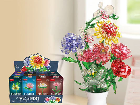 Bunte Kristallblumen