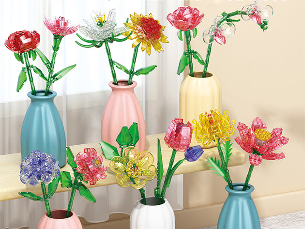 Bunte Kristallblumen